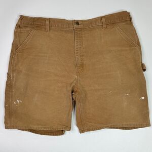 Vintage Carhartt B25 BRN Brown Canvas Duck Carpenter Shorts Size 42 2005